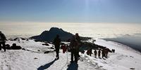 Students making a push to the summit of Mt Kilmanjaro
